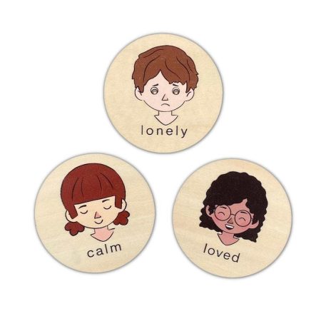 My Learning Toolbox Wooden Feelings Tokens 24 Piece