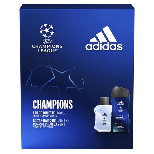 Adidas UEFA Champions League Champions Edition Eau De Toilette 100mL 2 Piece Set