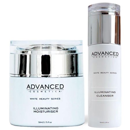 Advanced Cosmetica White Beauty Series Natural Illuminating Cleanser and Moisturiser Bundle