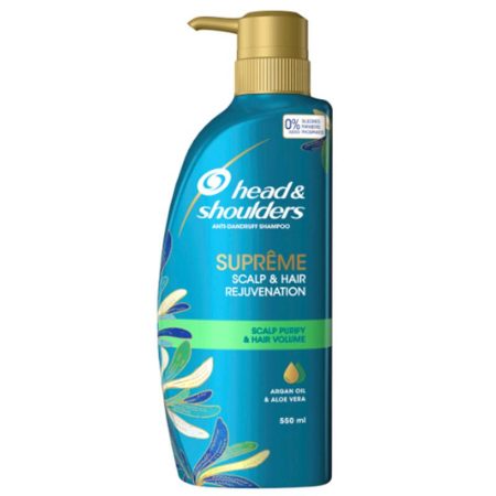 Head and Shoulders Supreme Scalp Purify and Hair Volume Anti-Dandruff Shampoo 550mL