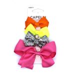 Capelli Kids Bow Clips Pack of 4