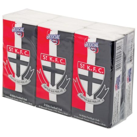 AFL Pocket Tissues St Kilda Pack of 6