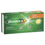 Berocca Energy Vitamin B and C Orange Flavour Effervescent Tablets Pack of 30