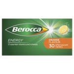 Berocca Energy Vitamin B and C Orange Flavour Effervescent Tablets Pack of 30