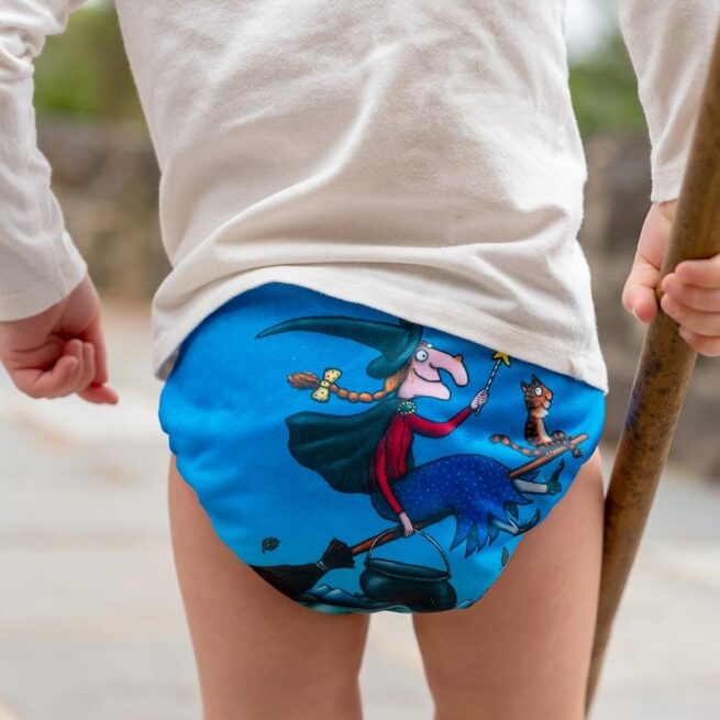 Designer Bums Cloth Nappy Room on the Broom 1PC