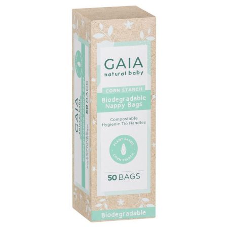 Gaia Natural Baby Biodegradable Nappy Bags Pack of 50