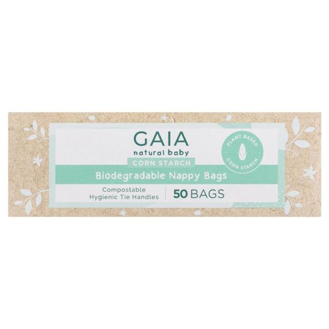 Gaia Natural Baby Biodegradable Nappy Bags Pack of 50