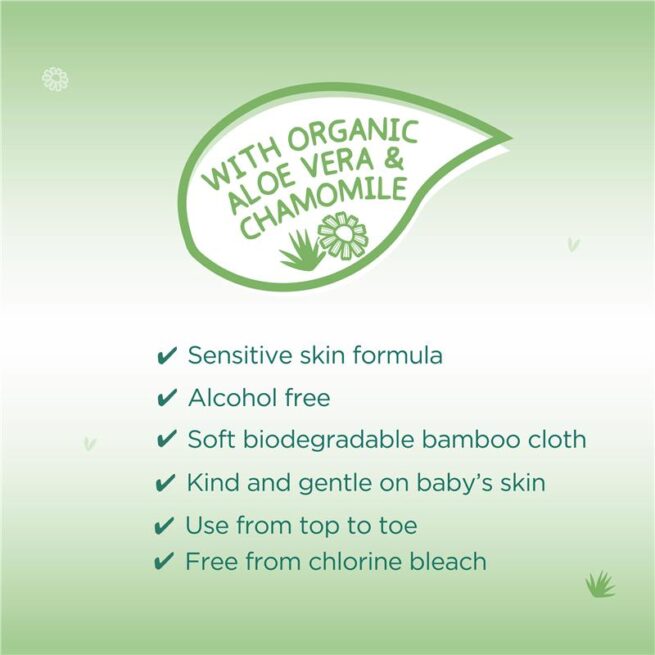 Gaia Natural Baby Bamboo Wipes 80