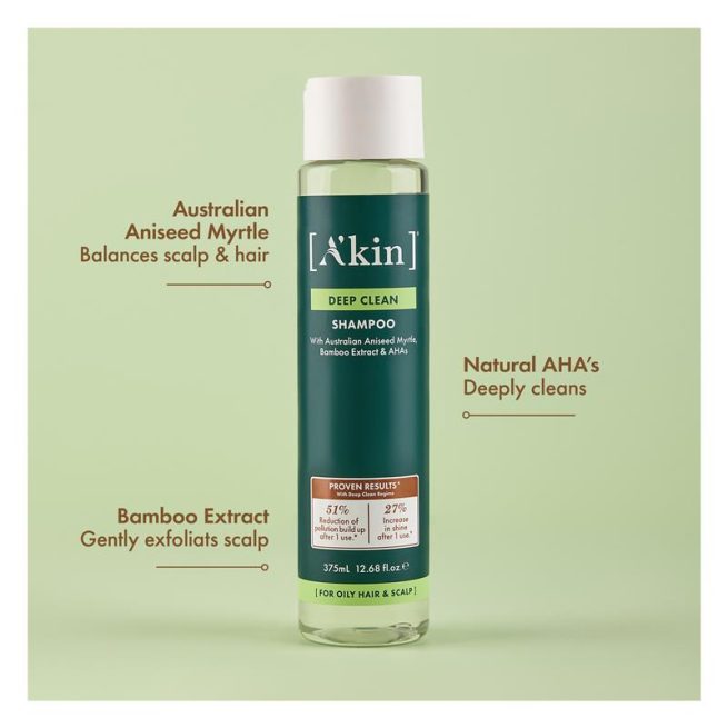 A'kin Deep Clean Shampoo 375mL