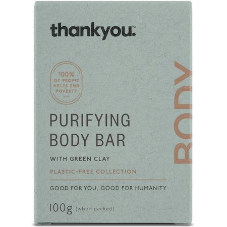 Thankyou Purifying Body Bar with Green Clay 100g