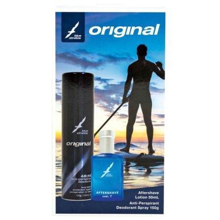 Blue Stratos Aftershave 50mL 2 Piece Set