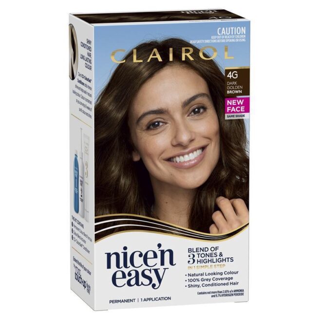 Clairol Nice N Easy 4G Dark Golden Brown Permanent Hair Colour