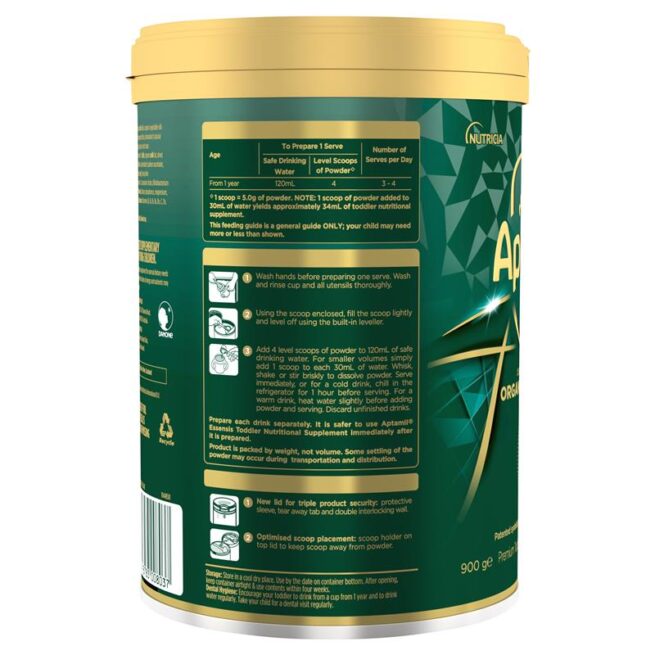 Aptamil Essensis Organic A2 Protein Milk 3 Premium Toddler Nutritional Supplement From 1 Year 900g