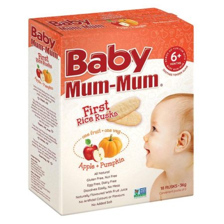 Baby Mum-Mum Rice Rusks Apple and Pumpkin Flavour 36g
