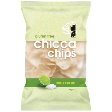 Piranha Chicca Chips Lime and Sea Salt 75g