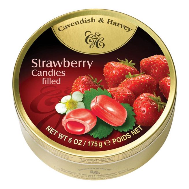 Cavendish and Harvey Strawberry Filled Tin 175g