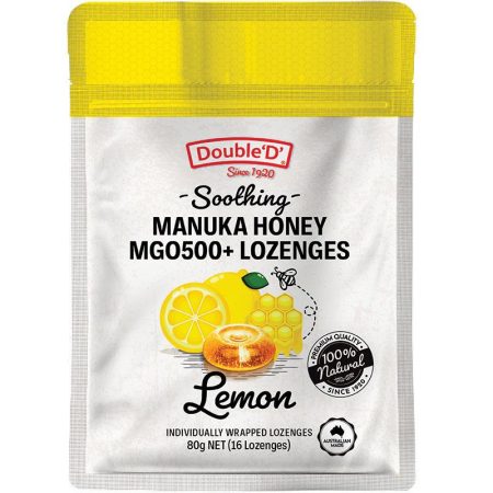 Double D Manuka Honey Lozenges Lemon Pack of 16