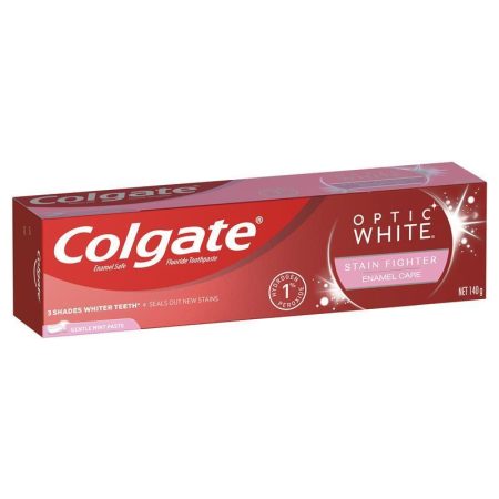 Colgate Optic White Stain Fighter Teeth Whitening Toothpaste Enamel Care with Hydrogen Peroxide 140g