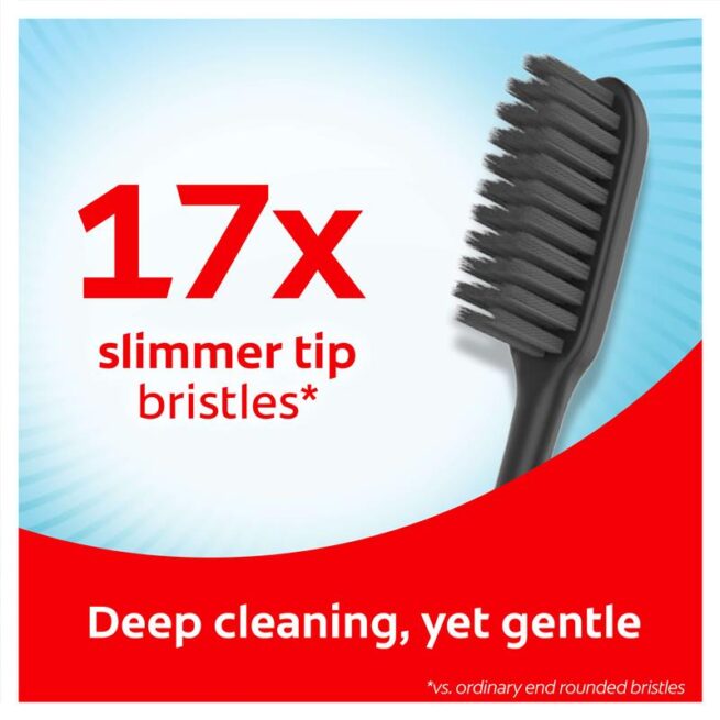 Colgate SlimSoft Charcoal Toothbrush Soft with charcoal infused bristles