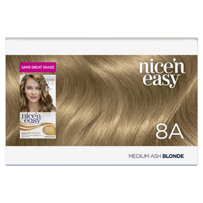 Clairol Nice N Easy 8A Natural Medium Ash Blonde Permanent Hair Colour