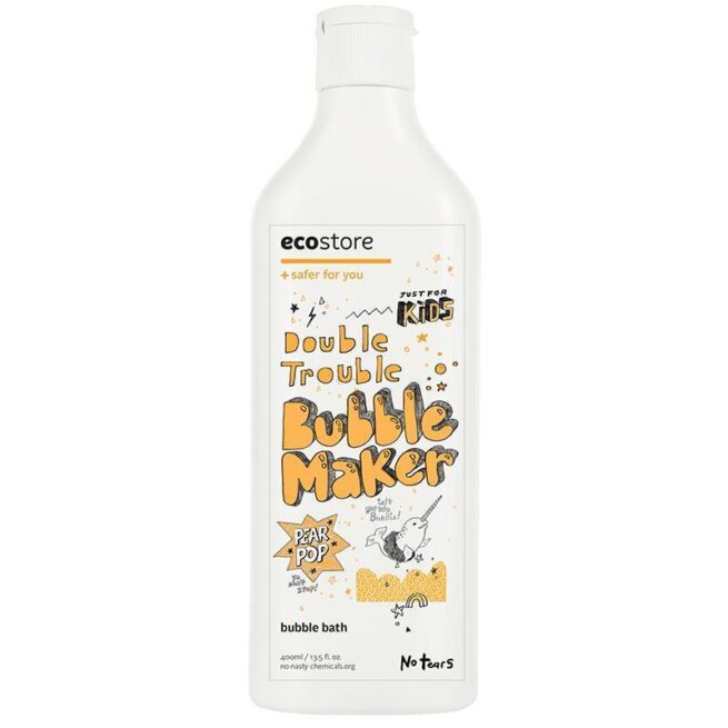 Ecostore Kids Double Trouble Bubble Maker Pear Pop 400mL