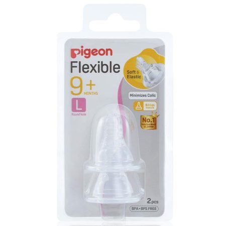 Pigeon Flexible Peristaltic Nipple L Pack of 2