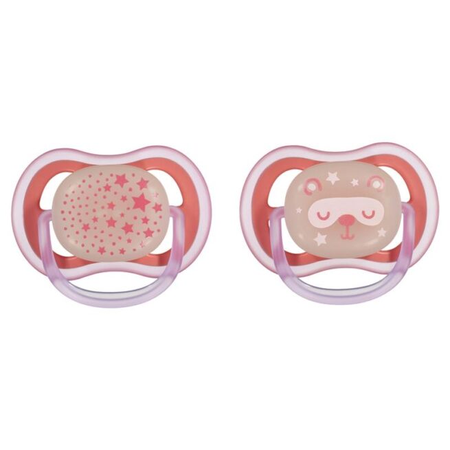 Avent Ultra Air Night Soother 6-18 Months Pack of 2