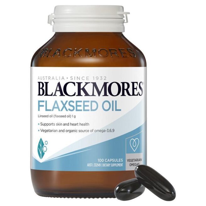 Blackmores Flaxseed Oil 1000mg Omega-3 Vegetarian 100 Capsules