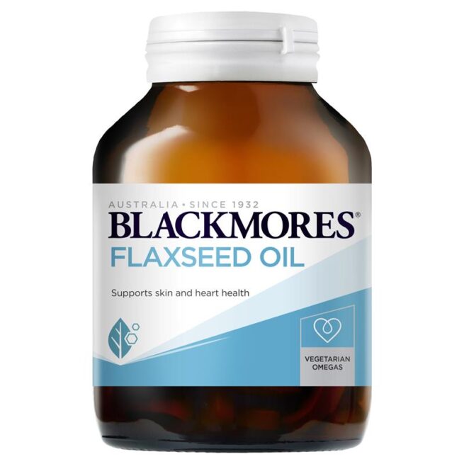 Blackmores Flaxseed Oil 1000mg Omega-3 Vegetarian 100 Capsules