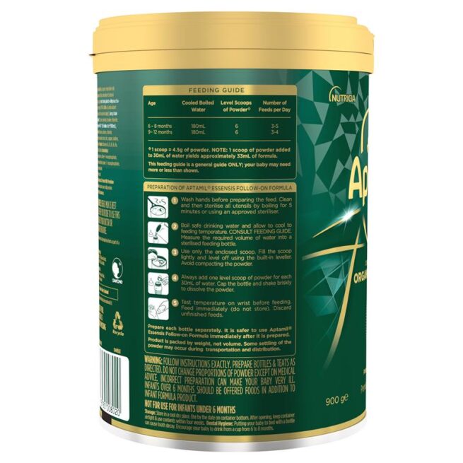 Aptamil Essensis Organic A2 Protein Milk 2 Premium Follow-On Formula From 6-12 Months 900g