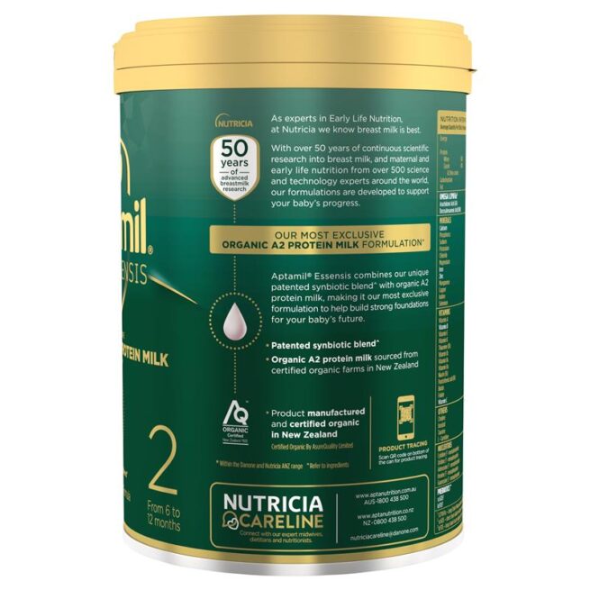 Aptamil Essensis Organic A2 Protein Milk 2 Premium Follow-On Formula From 6-12 Months 900g