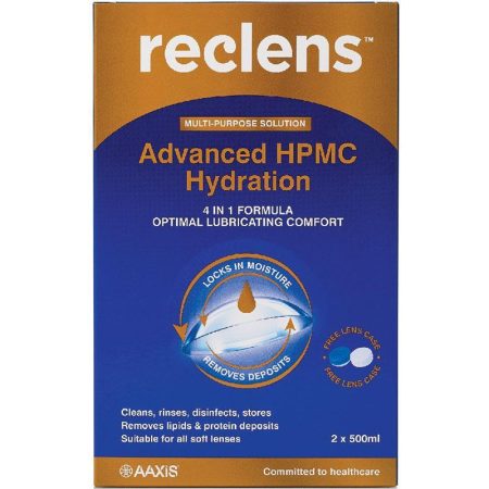 Reclens Multi Purpose Solution with Lense Case 2 x 500mL